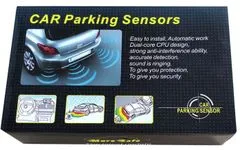 HADEX Parkovací alarm KQLD01 se 4 senzory, LED displej, bílé senzory