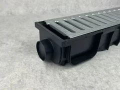 Covernit Plastový odtokový žlab A15 s pozinkovanou mříží (set 3 ks)