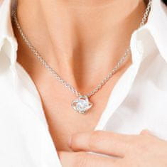 Lovilion Dámsky náhrdelník se zirkoniovými krystaly a kartička se zprávou "Mé dceři", Dárek k Valentýnu, Valentýn 2024, Dárek na Valentýna | LILLIA
