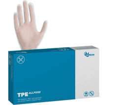 Espeon TPE rukavice nepudrované bílé, 200 ks - velikost M