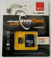 IMRO Paměťová karta microSDHC Class 4 8GB + adaptér