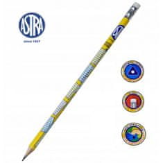 Astra , 3ks Obyčejná HB tužka s gumou a násobilkou, blistr, 206121002