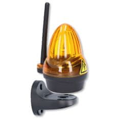 Kovoinox Oranžový výstražný LED maják s anténou 12/24/230 V