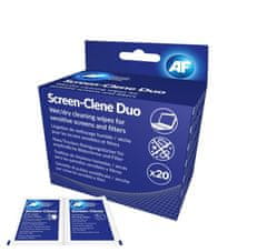 AF Screen-Clene Duo - Antistatické čistící ubrousky na obrazovky suchý/mokrý (20+20ks)