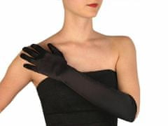 Kraftika 1pár (40cm) černá dlouhé společenské rukavice saténové
