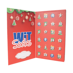 WiTSocks Veselé ponožky Adventní kalendář 12 párů ponožek - pánský, 39-42