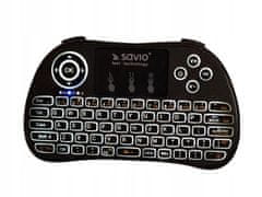 SAVIO Bezdrátová klávesnice pro Smart TV KW-02 podsvícená černá