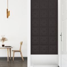 Greatstore Nástěnné panely 12 ks černé 30 x 30 cm umělá kůže 1,08 m²