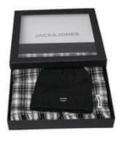 Jack&Jones Pánská sada - čepice a šála JACFROST 12197780 Navy Blazer Black Beanie