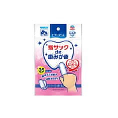Japan Premium Anatomické vlhčené ubrousky na konečky prstů na čištění zubů a dásní psů a koček, 35 ks