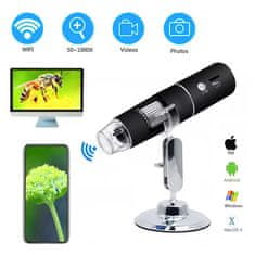 W-STAR W-Star Digitální mikroskop WIFI MW1000S, HD 1000x, přísvit stojan černá iOS Win, Inskam