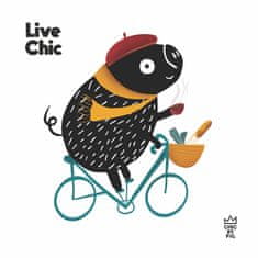 Chic By Pig Dětský plakát do pokojíčku - LIVE CHIC - Plakát Live Chic