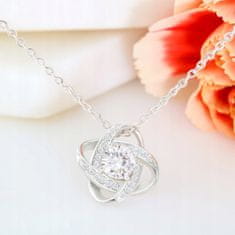 Lovilion Dámsky náhrdelník se zirkoniovými krystaly a kartička se zprávou "Mé dceři", Dárek k Valentýnu, Valentýn 2024, Dárek na Valentýna | LILLIA