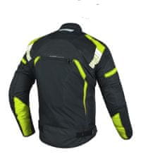 MAXX AT 2119 Textilní bunda černo zelený reflex Velikost: XS