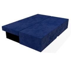 Čalounictví Králík Rozkládací pohovka Katarina s molitanovou matrací 10 cm, modrá, základní