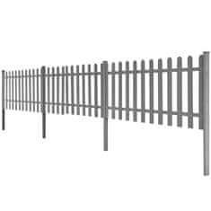 shumee Laťkový plot se sloupky 3 ks WPC 600 x 60 cm