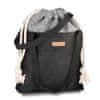 Dámská kabelka shopper se silný stahovací šňůrkou a rukojetí černá a šedá, velká taška přes rameno, prostorná, prostorná kabelka pro každodenní nošení i do práce, jednokomorová taška, 50x41x20/ ZG 610